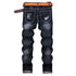Men's Ripped Jeans Mid Waisted Jeans Slim Denim Straight Pants